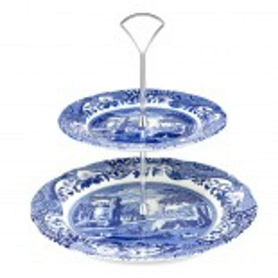 Tabletop * | Top Sell Spode 2 Tier Cake Stand 27 & 20Cm