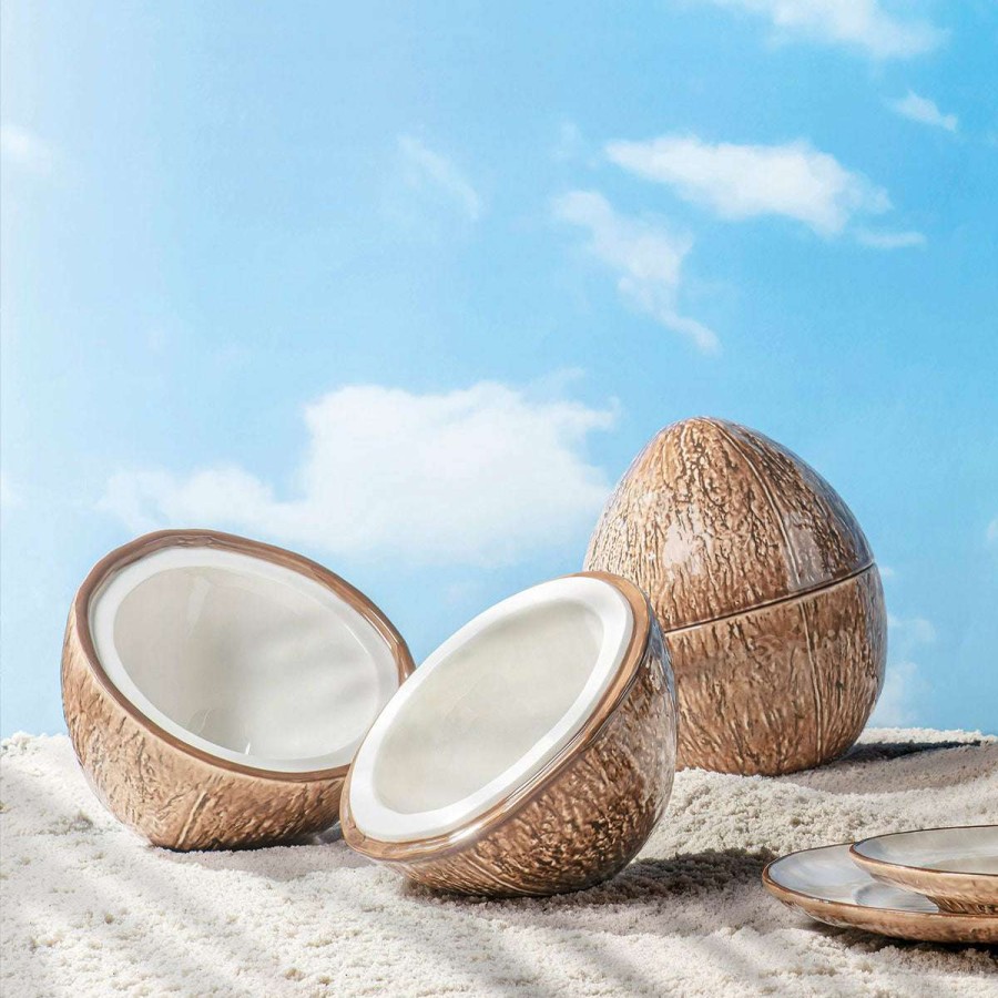 Tabletop * | Discount Online Bordallo Pinheiro Coconut Covered Bowl