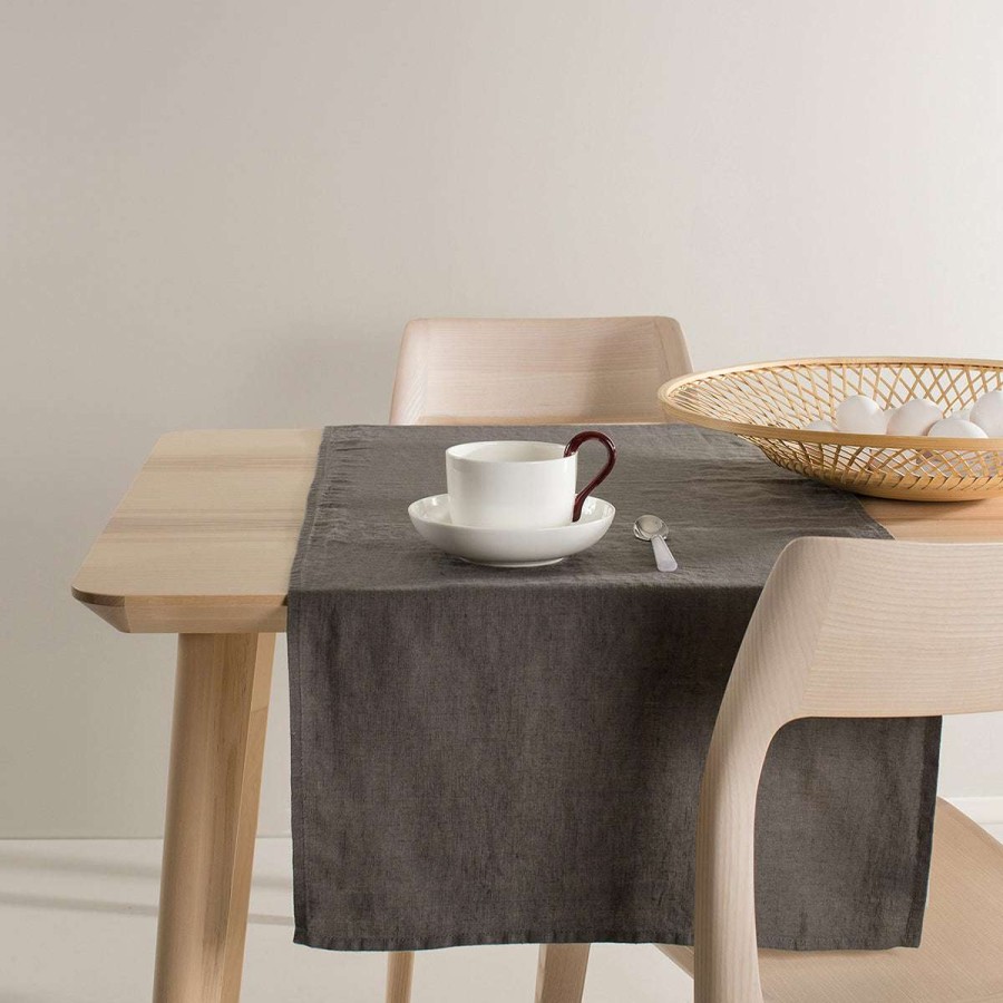 Tabletop * | Official Himla Sunshine Table Runner Charcoal