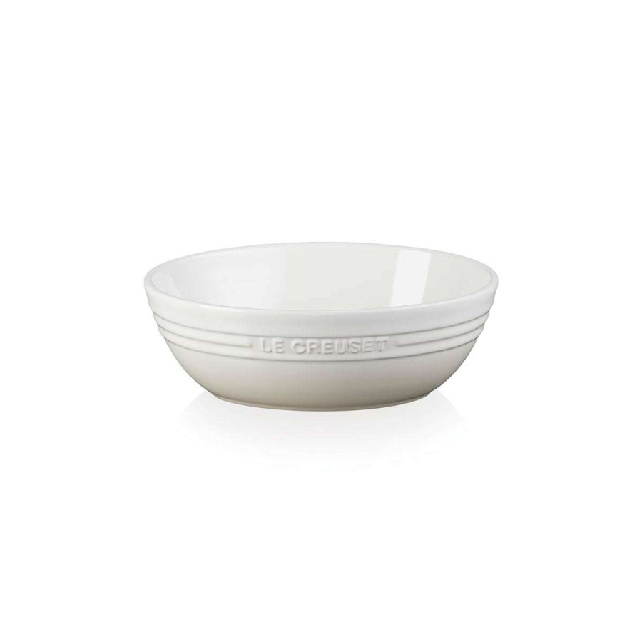 Tabletop * | Best Quality Le Creuset Pasta/Salad Oval Serving Bowl Meringue