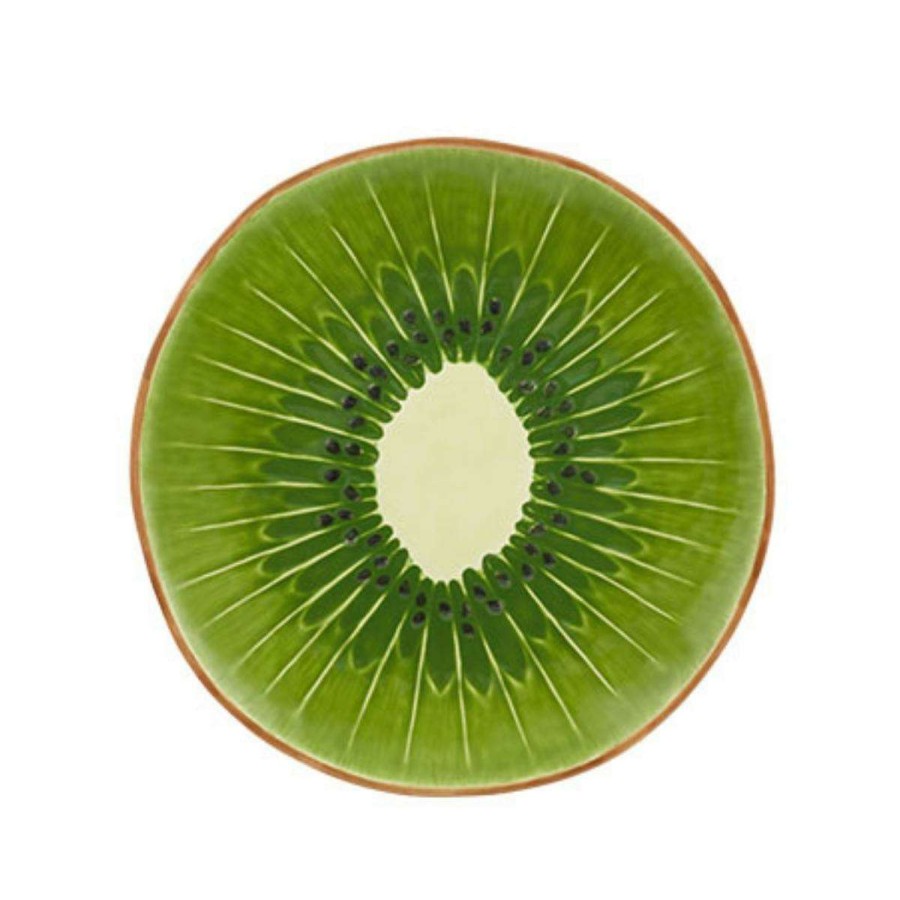 Tabletop * | Special Offers Bordallo Pinheiro Round Kiwi Serving Plate