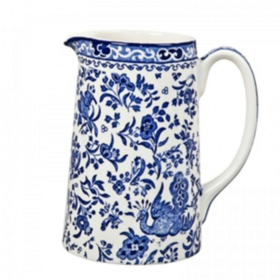 Tabletop * | Quality Guarantee Burleigh Regal Peacock Tankard Jug