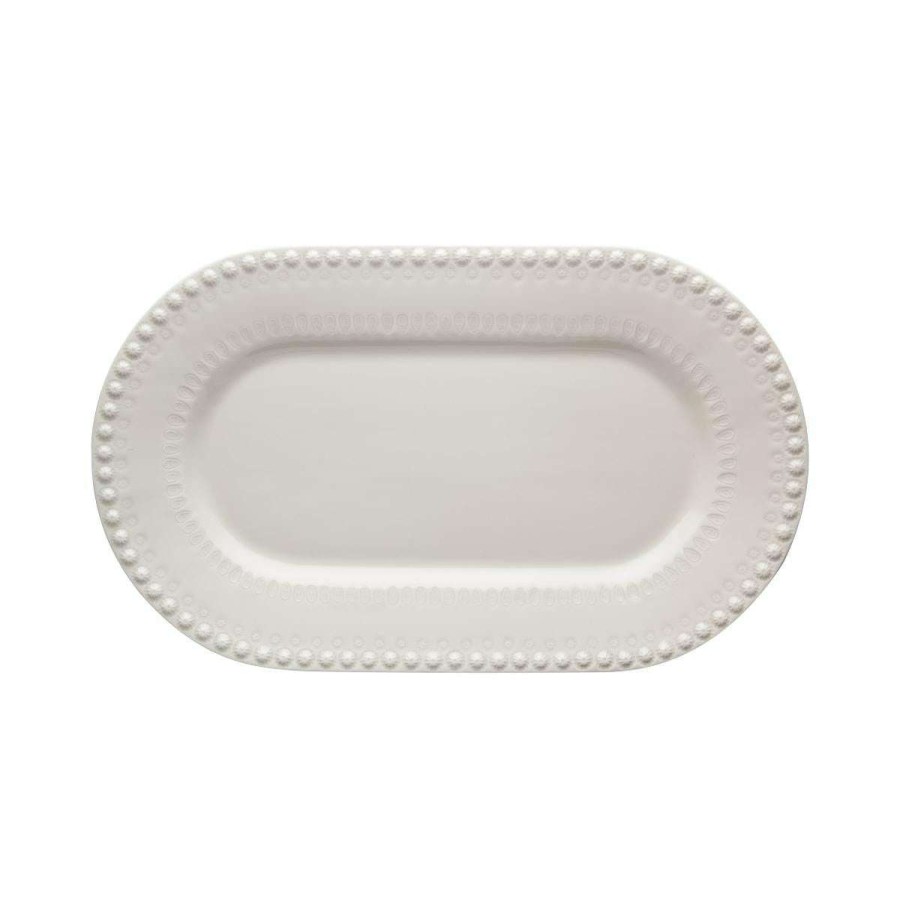 Tabletop * | 100% Guarantee Bordallo Pinheiro Fantasy Oval Platter Grey