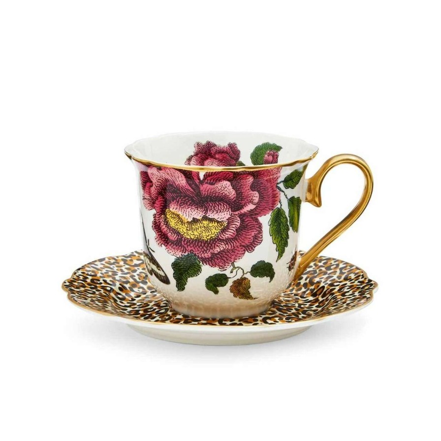 Tabletop * | Free Delivery Spode Curiosity C/S Flute Wht Leopard