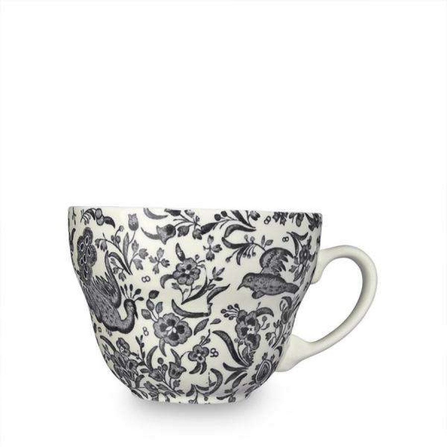 Tabletop * | Large Choice Burleigh Small Tea Cup Black Regal Peacock