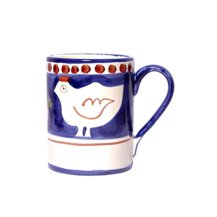 Tabletop * | The Amalfi Collection Large Choice Amalfi Blue/Red Gallina Straight Mug