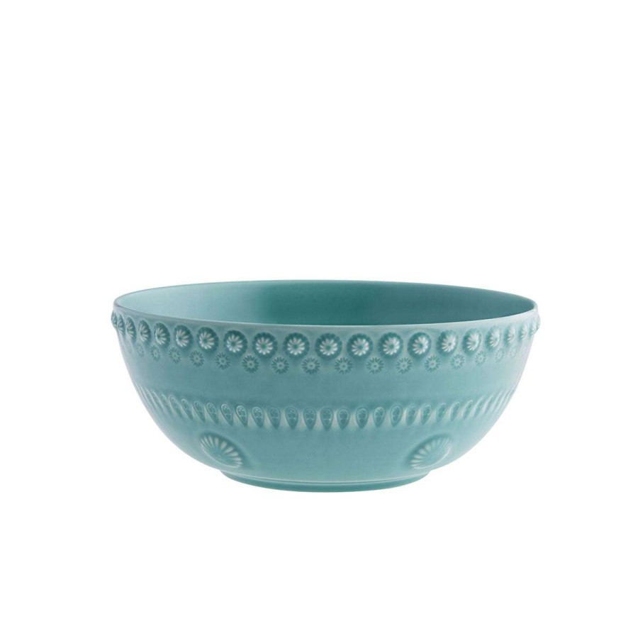 Tabletop * | Store Bordallo Pinheiro Fantasy Medium Salad Bowl Aqua