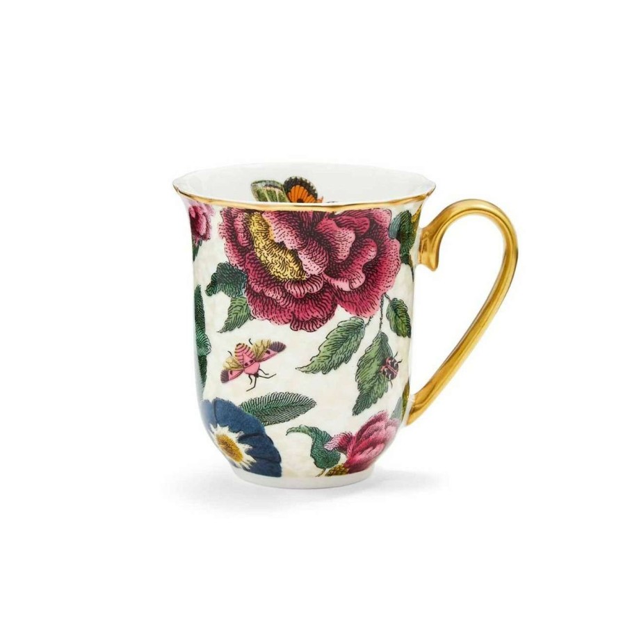 Tabletop * | New Threads Spode Curiosity Mug Cream Floral