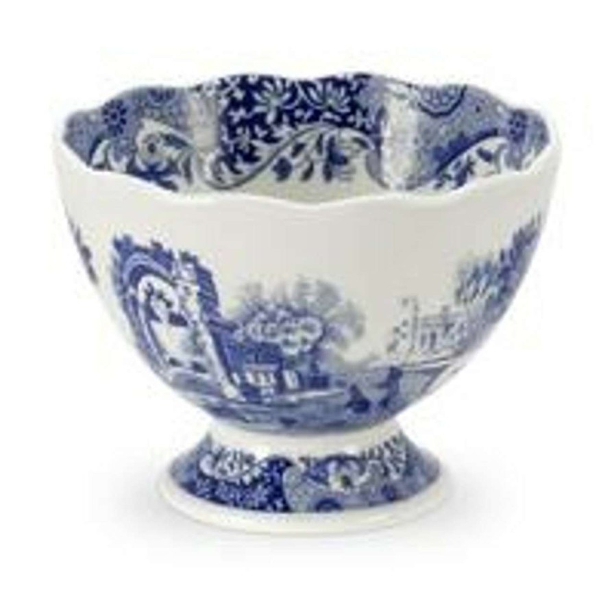 Tabletop * | Closeout Sale Spode Blue Italian Footed Dish