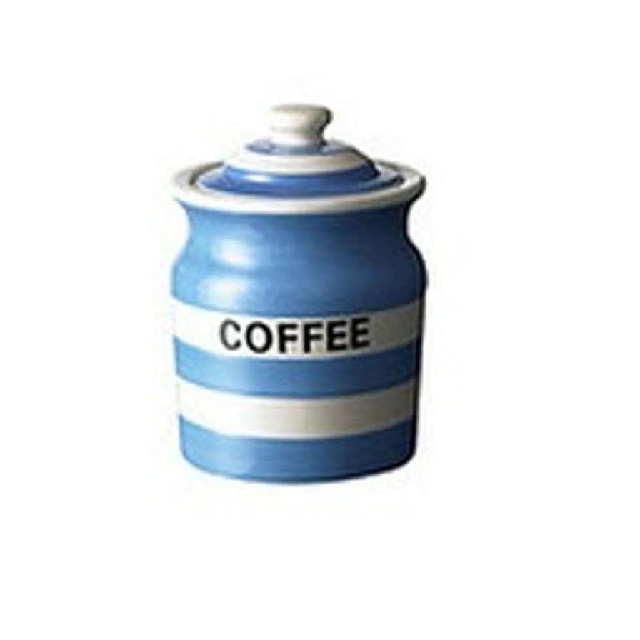 Tabletop * | Top Sell Cornish Blue Cannister Coffee