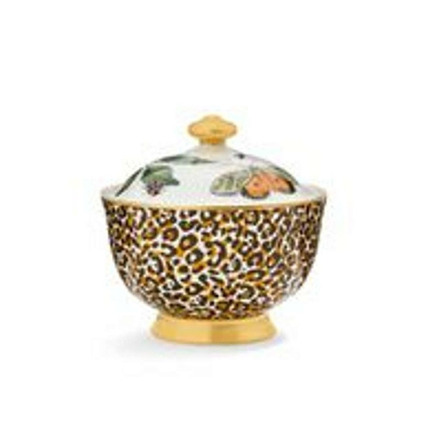 Tabletop * | Free Delivery Spode Curiosity Sugar Bowl Leopard