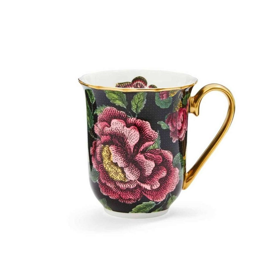 Tabletop * | Hot Sell Spode Curiosity Mug Black Floral