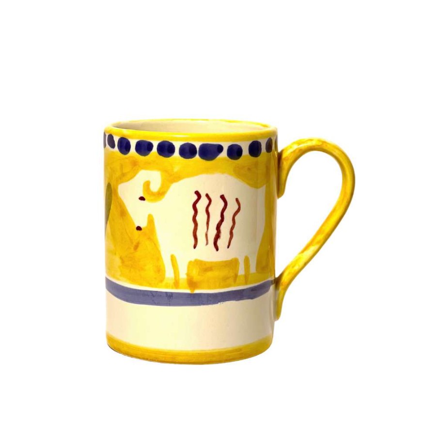 Tabletop * | The Amalfi Collection Tendy Style Amalfi Yellow Capra Straight Mug