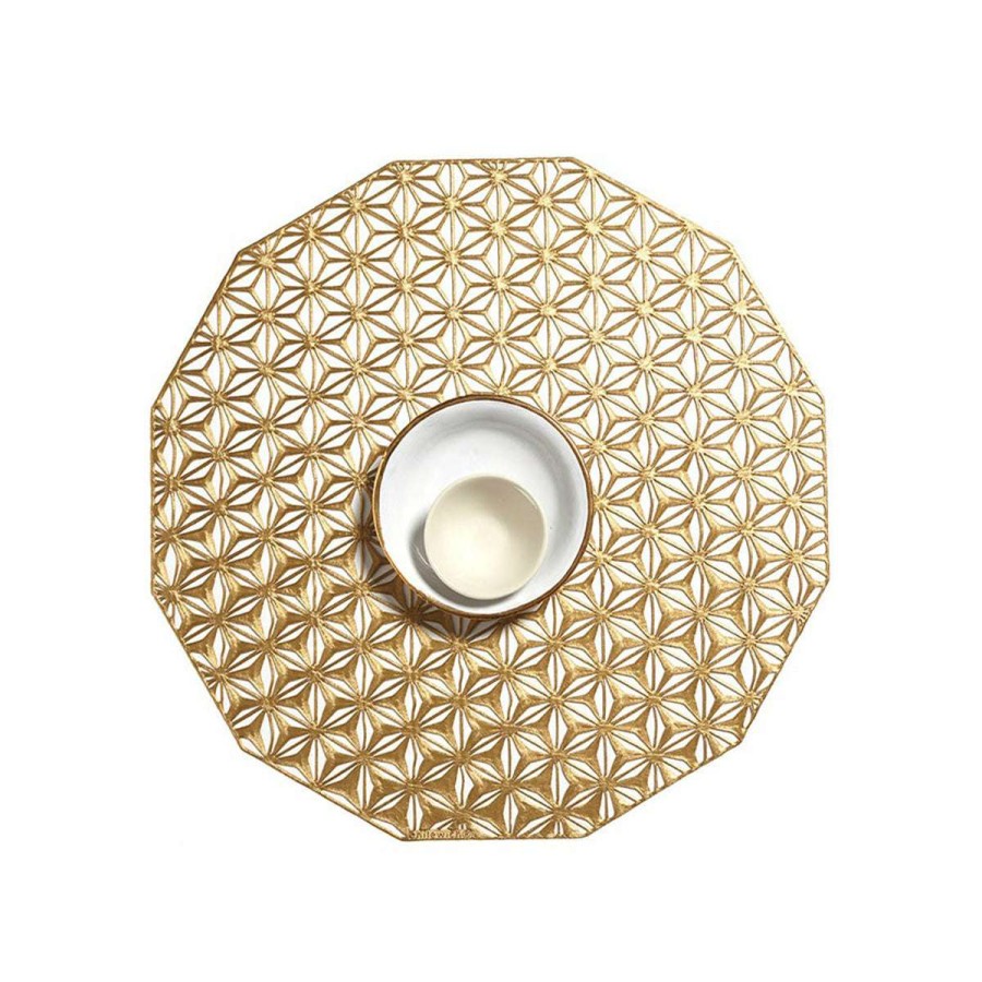 Tabletop * | Latest Fashion Chilewich Kaleidoscope Mat Brass