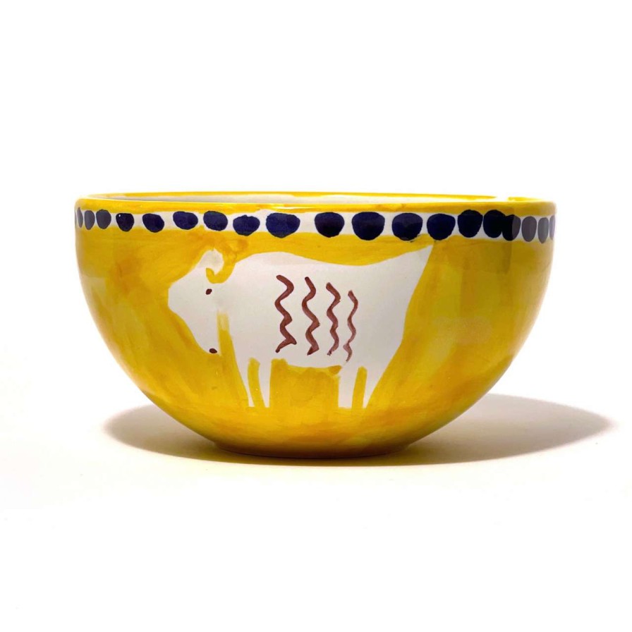 Tabletop * | The Amalfi Collection Promotions Amalfi Yellow Capra Bowl 17Cm