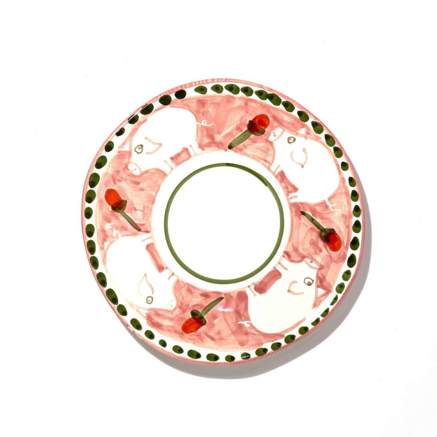 Tabletop * | The Amalfi Collection Promotions Amalfi Pink Cortile Side Plate 23Cm